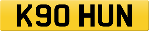 K90 HUN private number plate